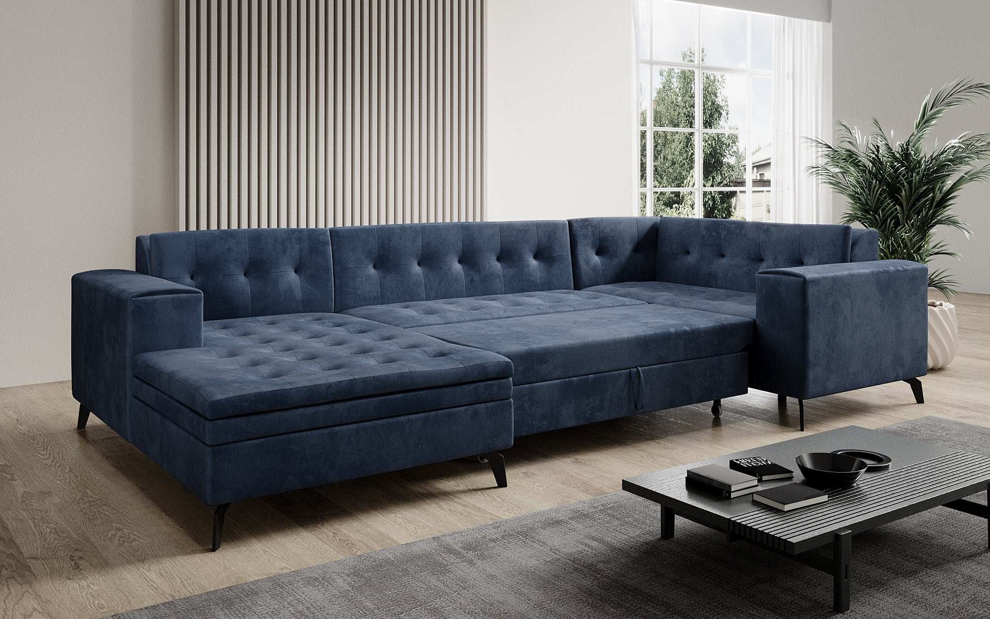 Designer Sofa Neola mat Schlofffunktioun