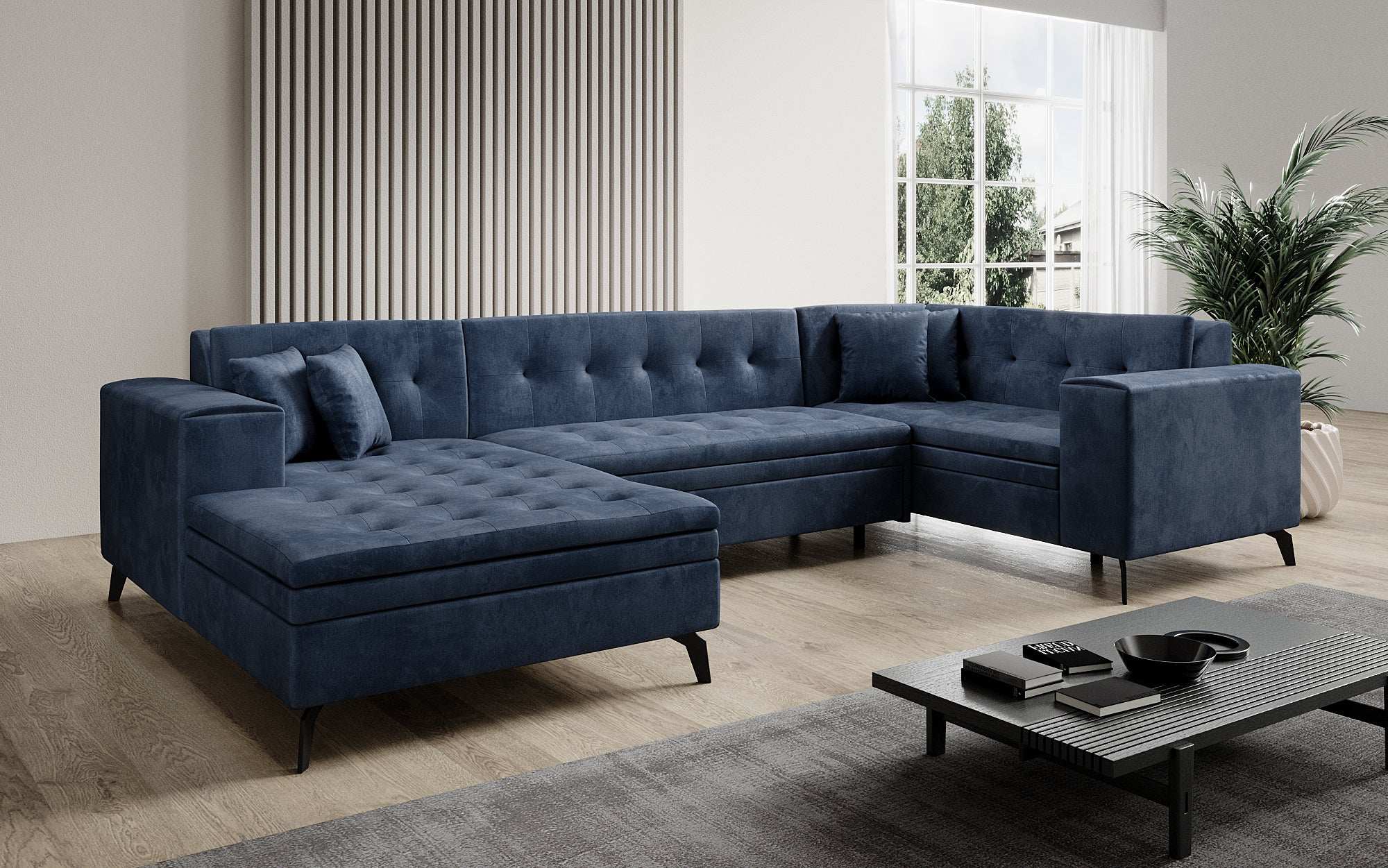 Designer Sofa Neola mat Schlofffunktioun