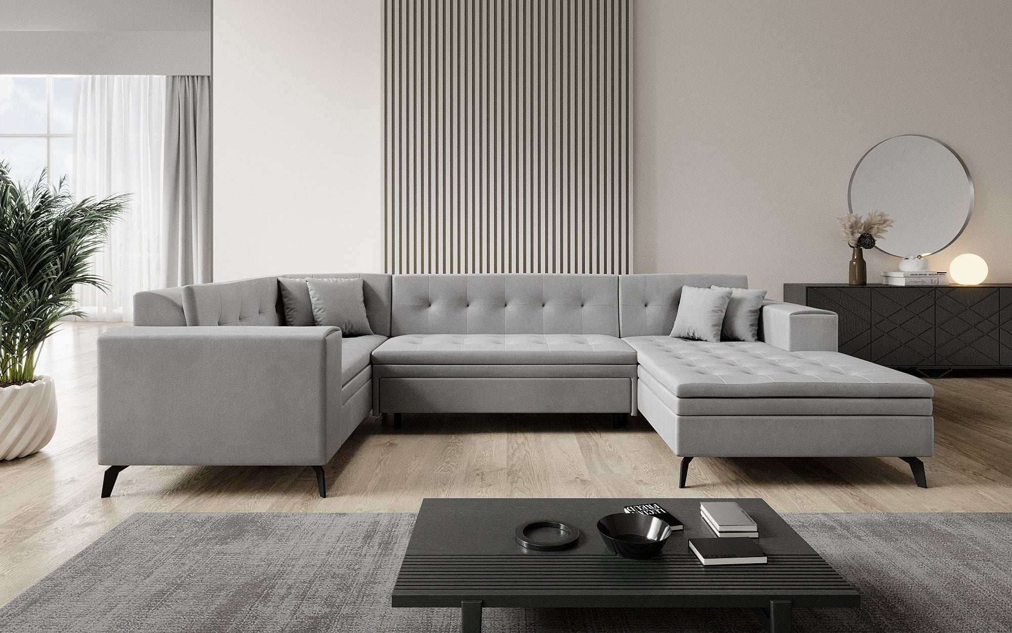 Designer Sofa Neola mat Schlofffunktioun