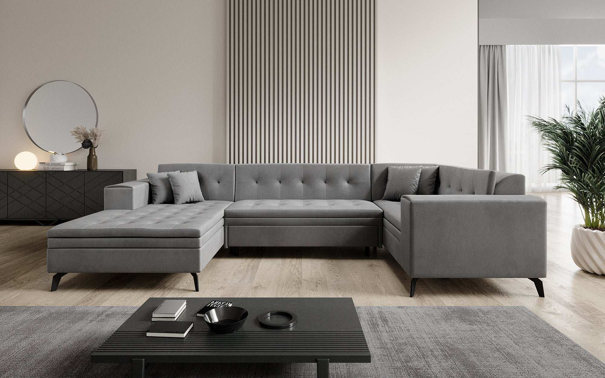Designer Sofa Neola mat Schlofffunktioun