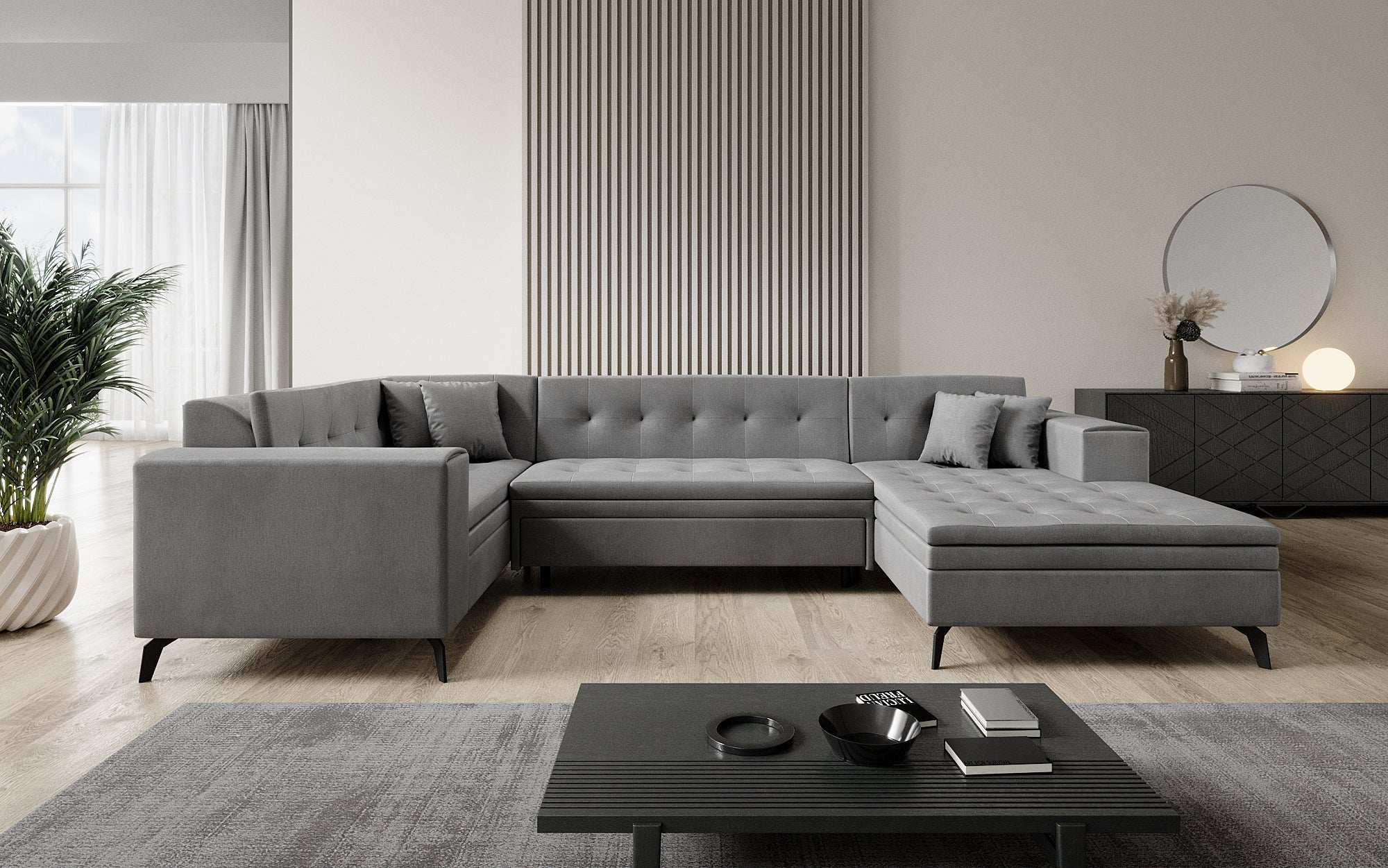 Designer Sofa Neola mat Schlofffunktioun