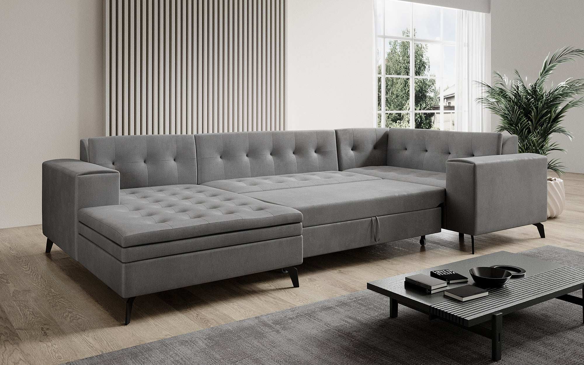 Designer Sofa Neola mat Schlofffunktioun
