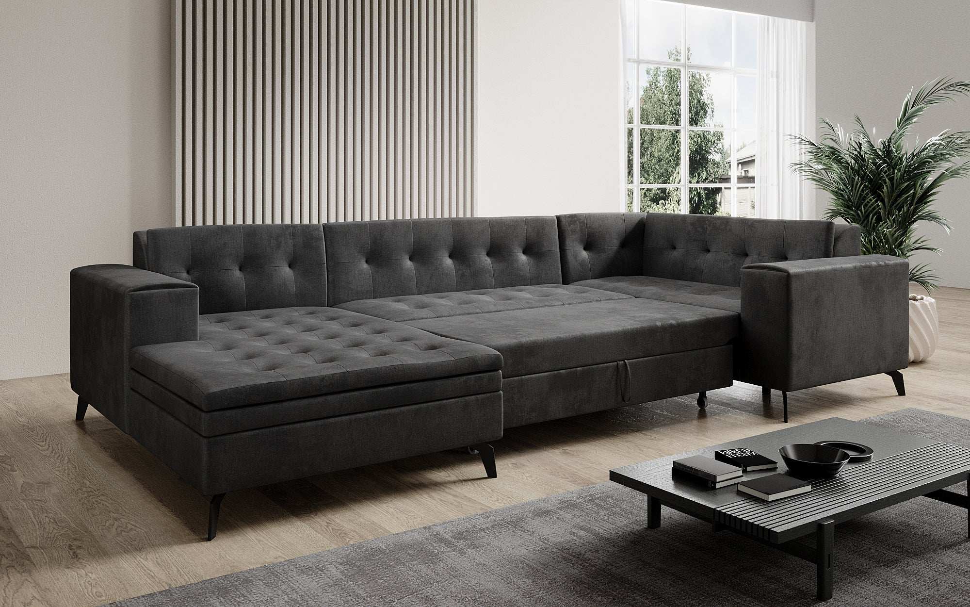 Designer Sofa Neola mat Schlofffunktioun