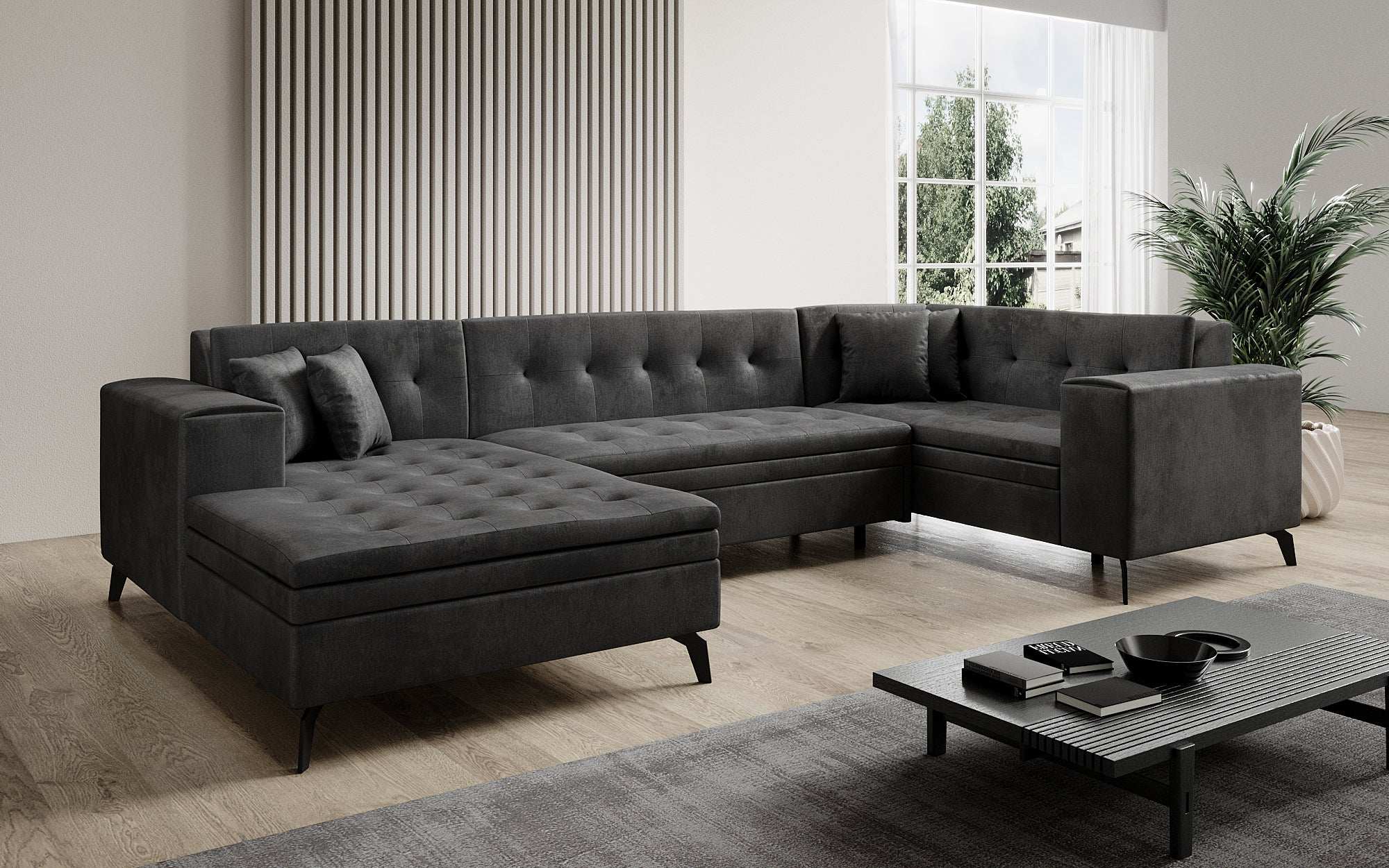 Designer Sofa Neola mat Schlofffunktioun