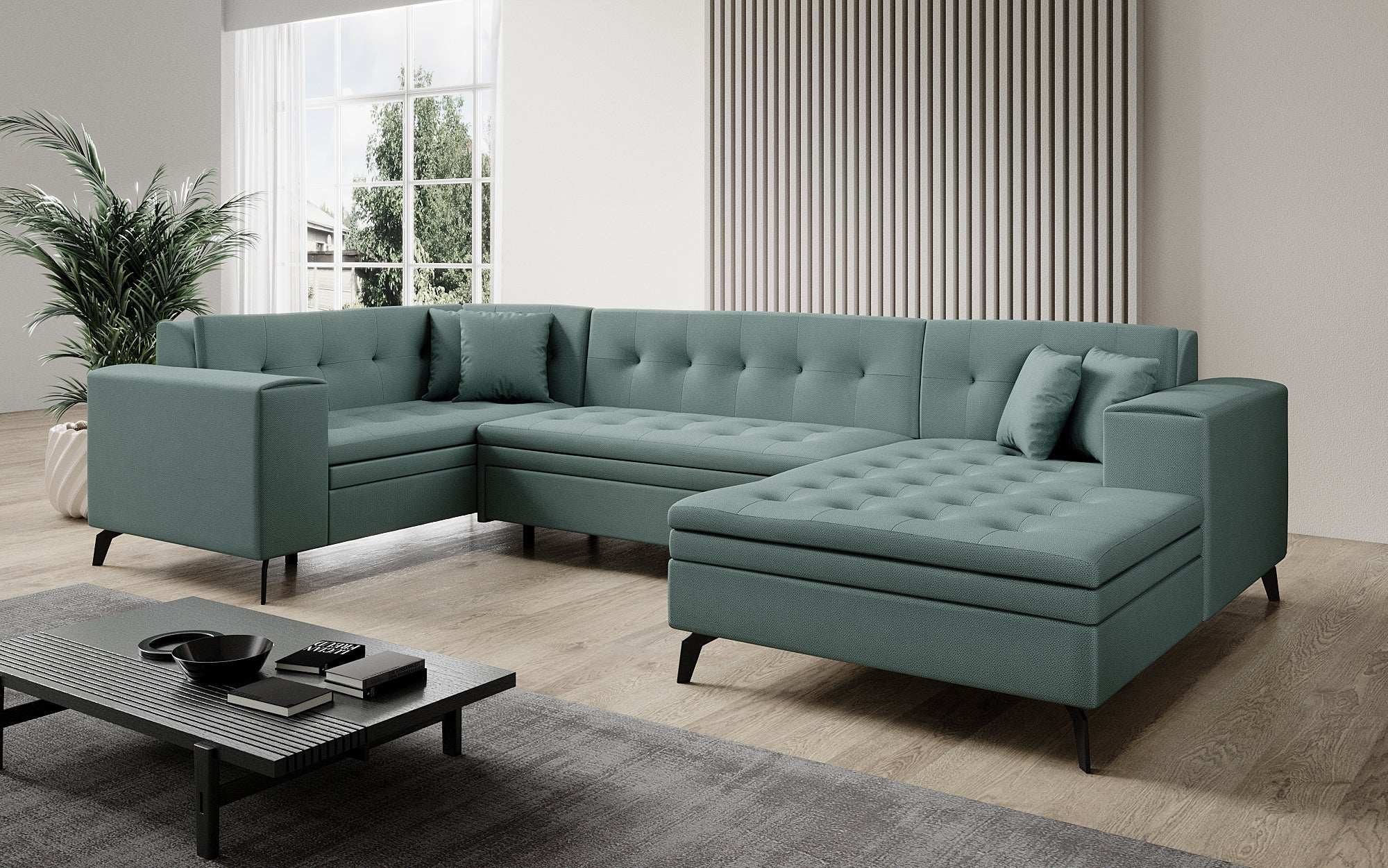 Designer Sofa Neola mat Schlofffunktioun