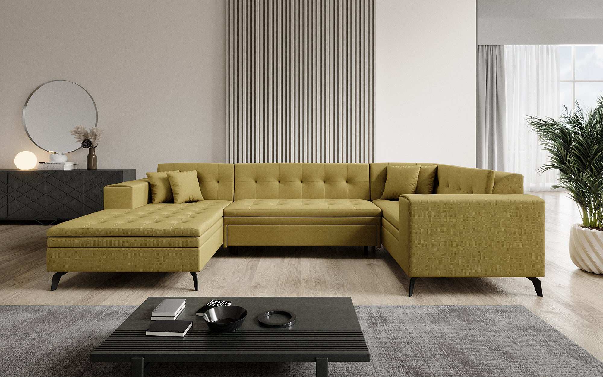 Designer Sofa Neola mat Schlofffunktioun
