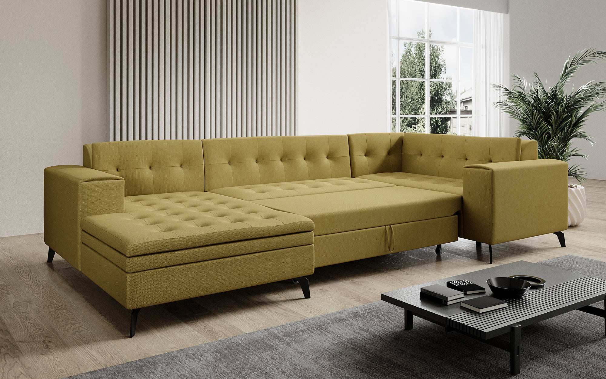 Designer Sofa Neola mat Schlofffunktioun