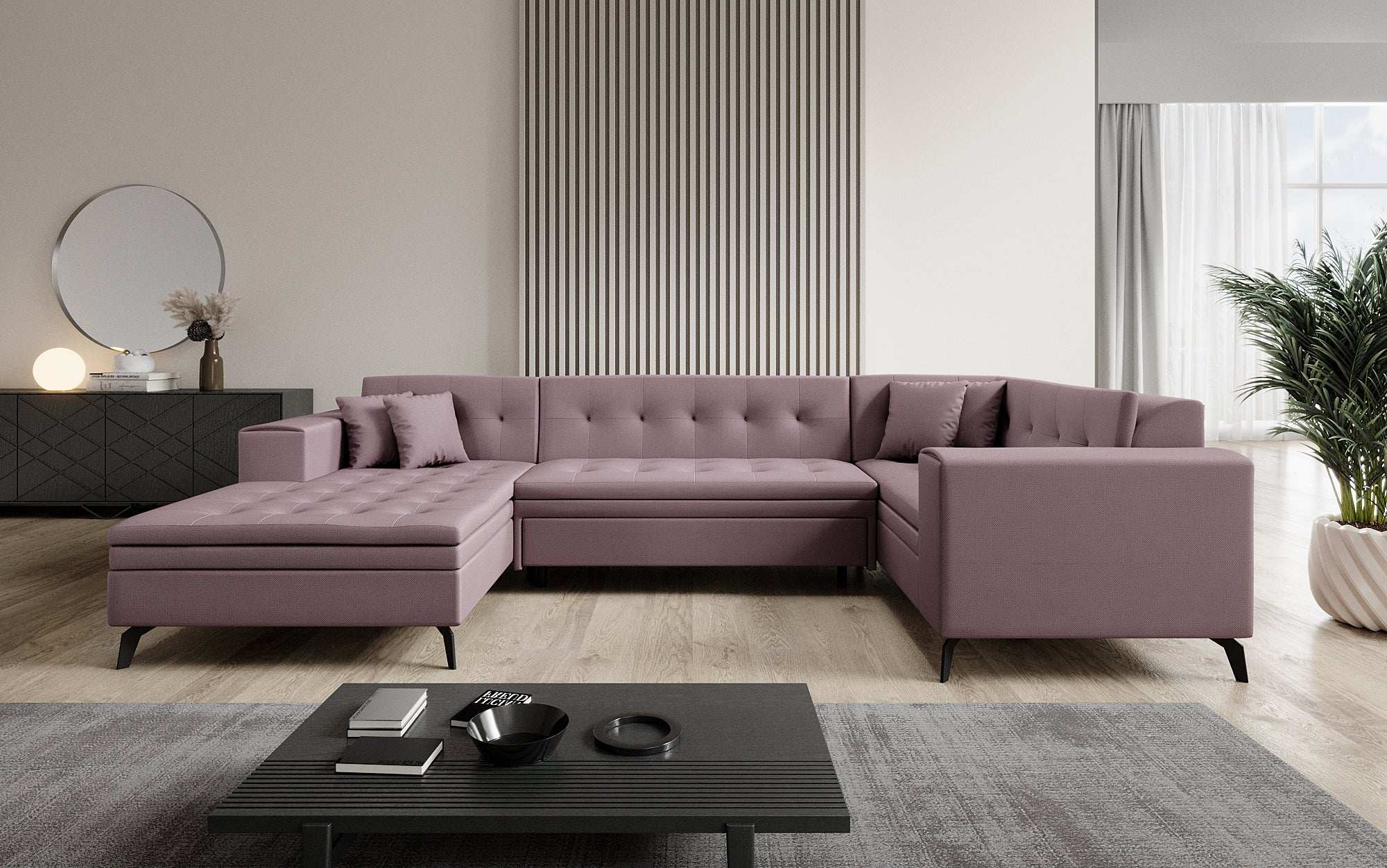 Designer Sofa Neola mat Schlofffunktioun