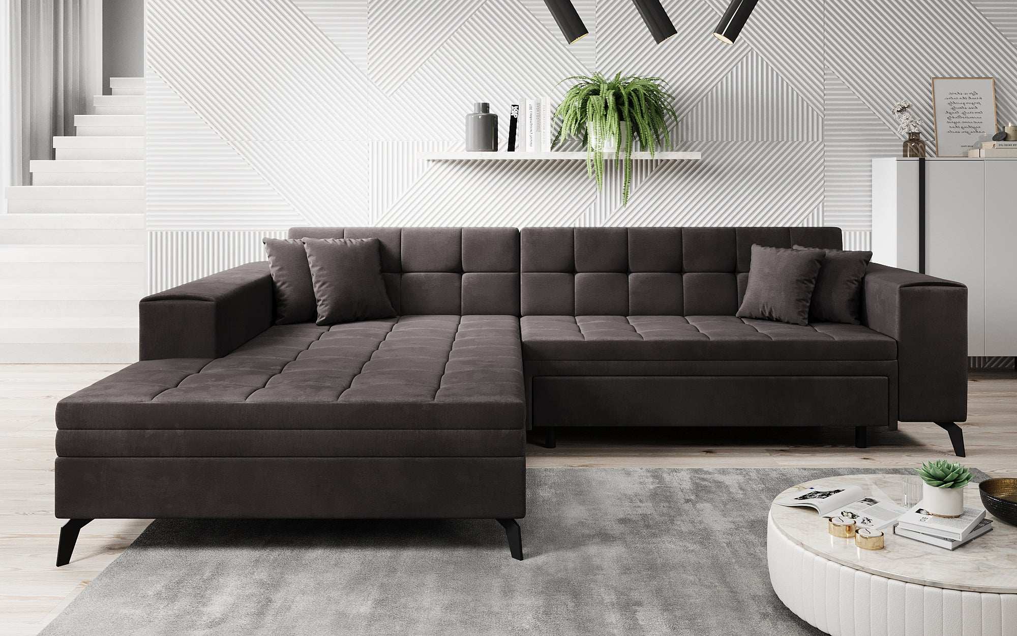 Designer Sofa Frida mat Schlooffunktioun