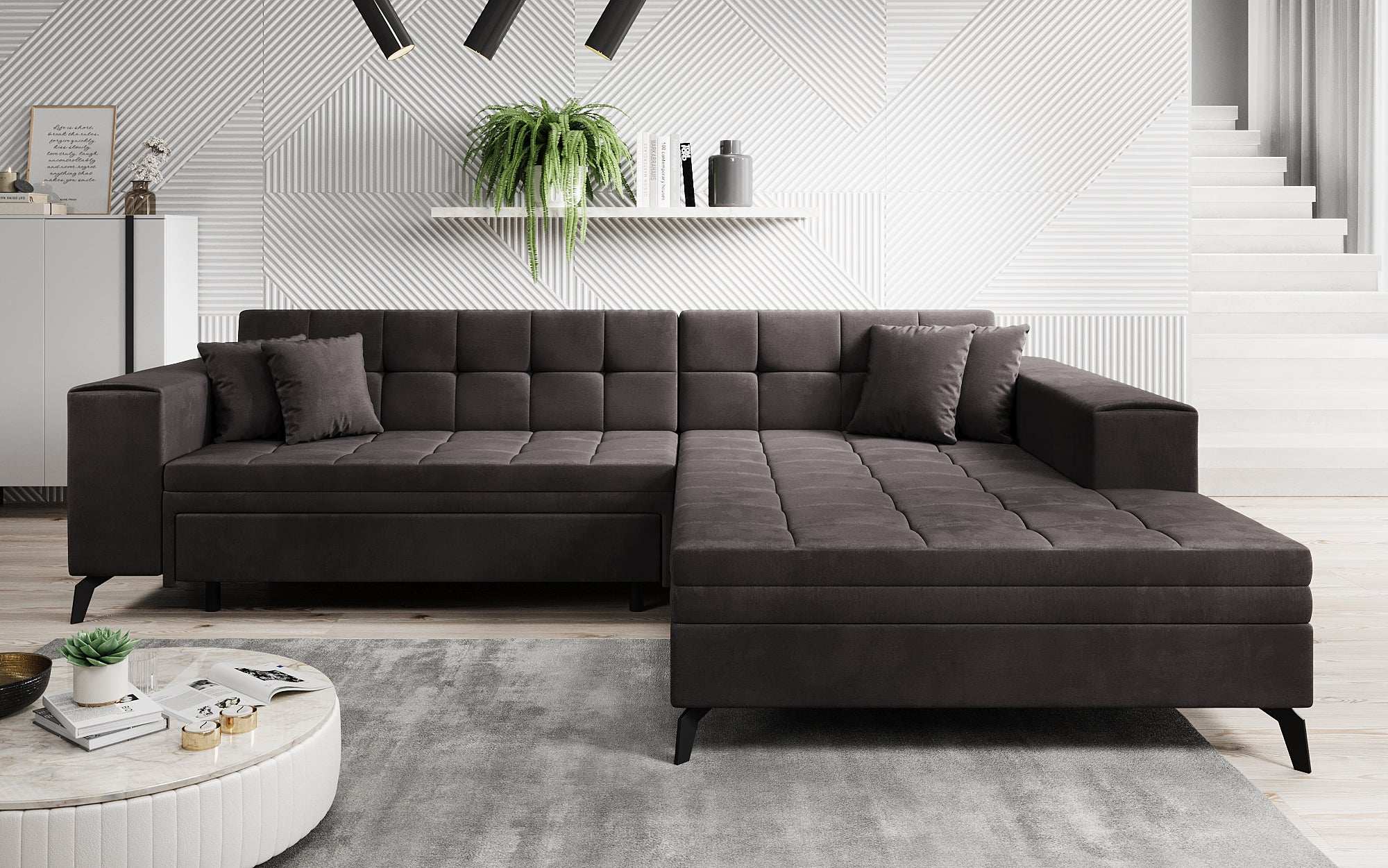 Designer Sofa Frida mat Schlooffunktioun
