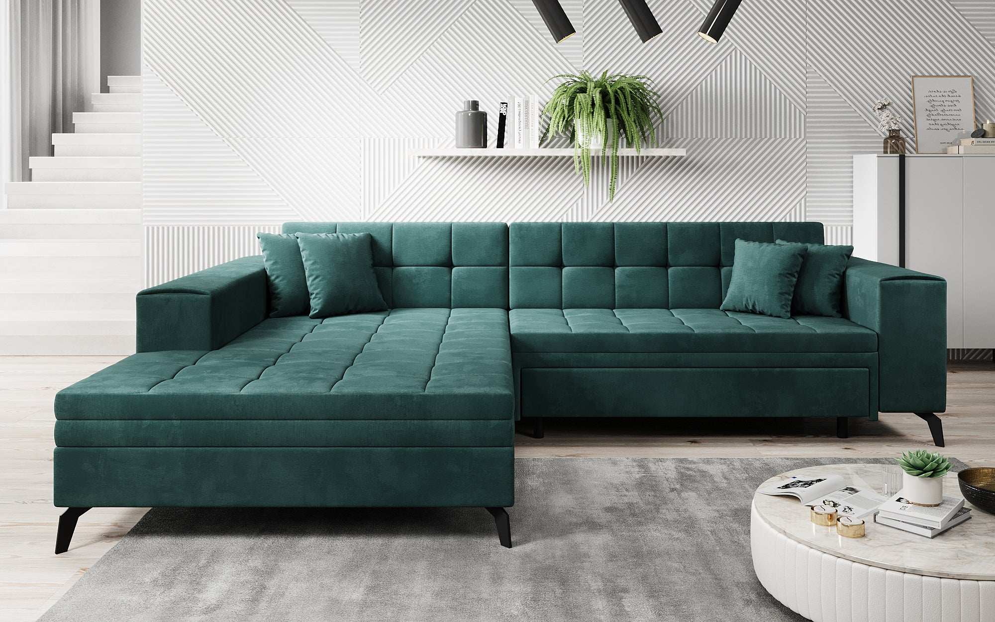 Designer Sofa Frida mat Schlooffunktioun