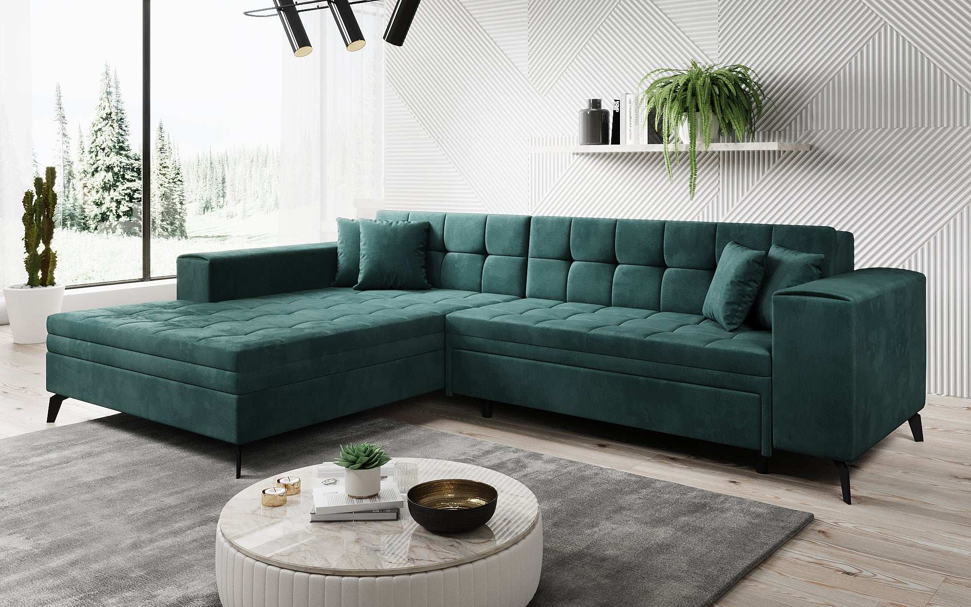 Designer Sofa Frida mat Schlooffunktioun