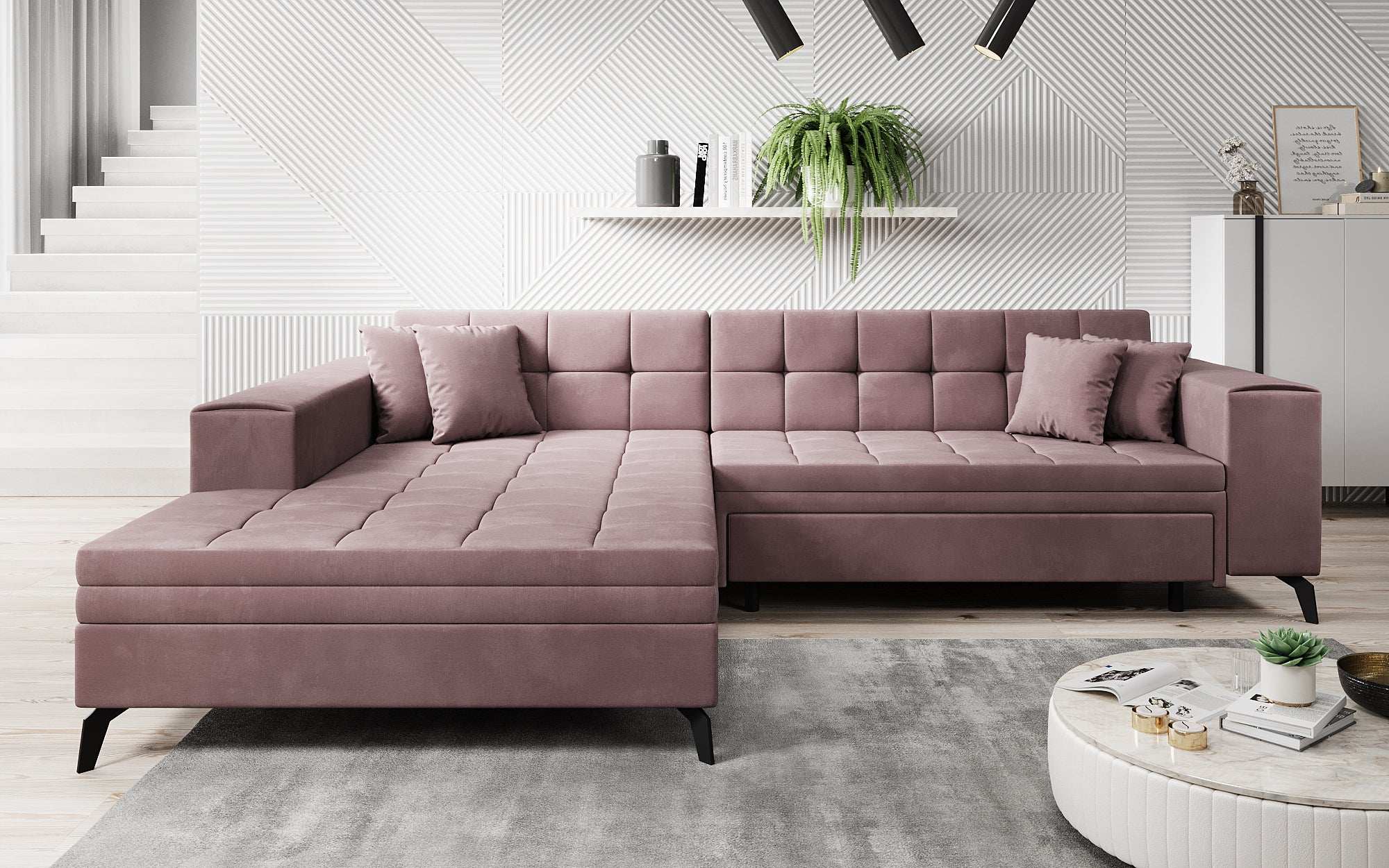 Designer Sofa Frida mat Schlooffunktioun