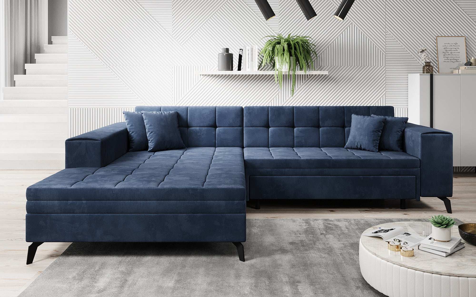 Designer Sofa Frida mat Schlooffunktioun