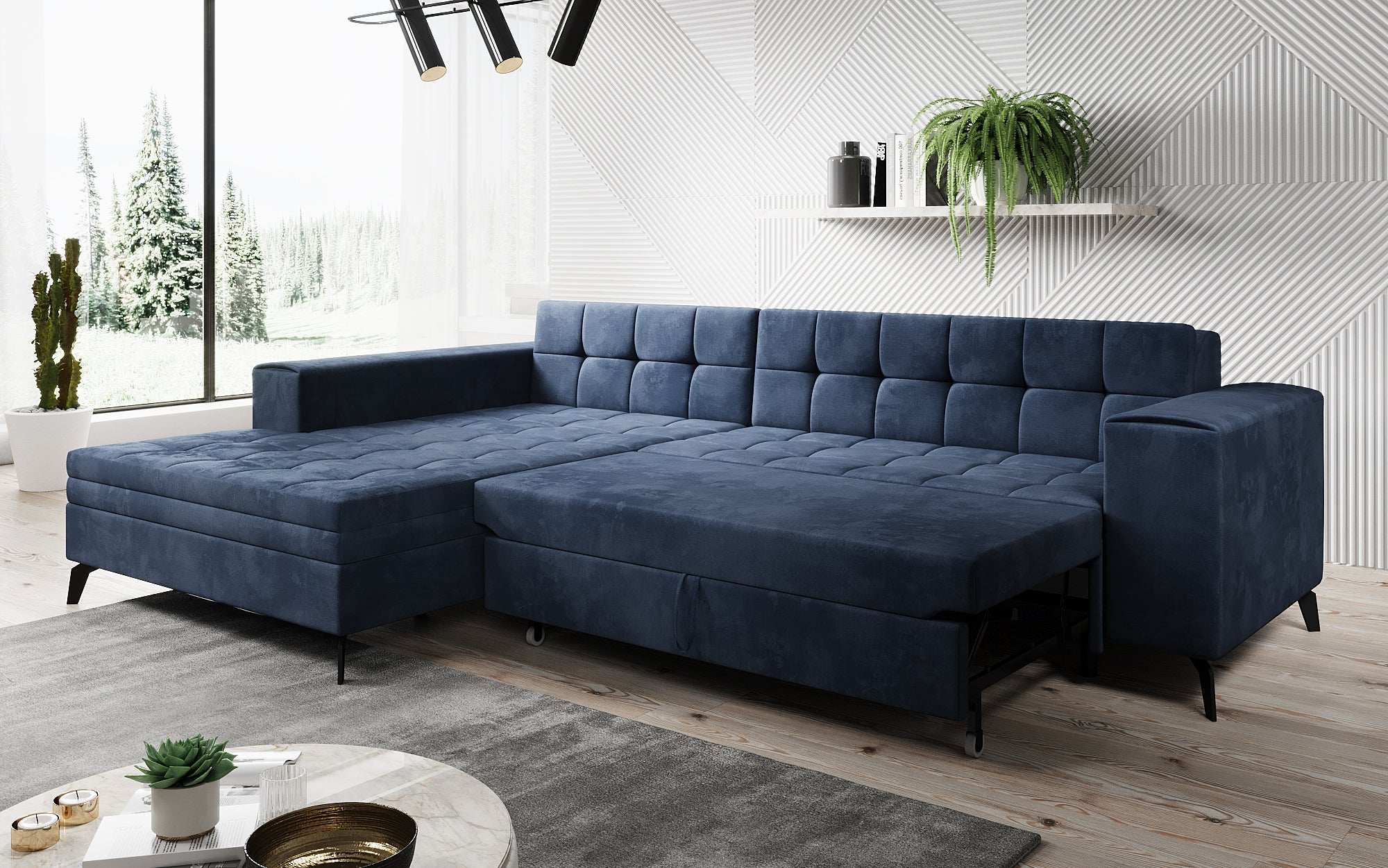 Designer Sofa Frida mat Schlooffunktioun