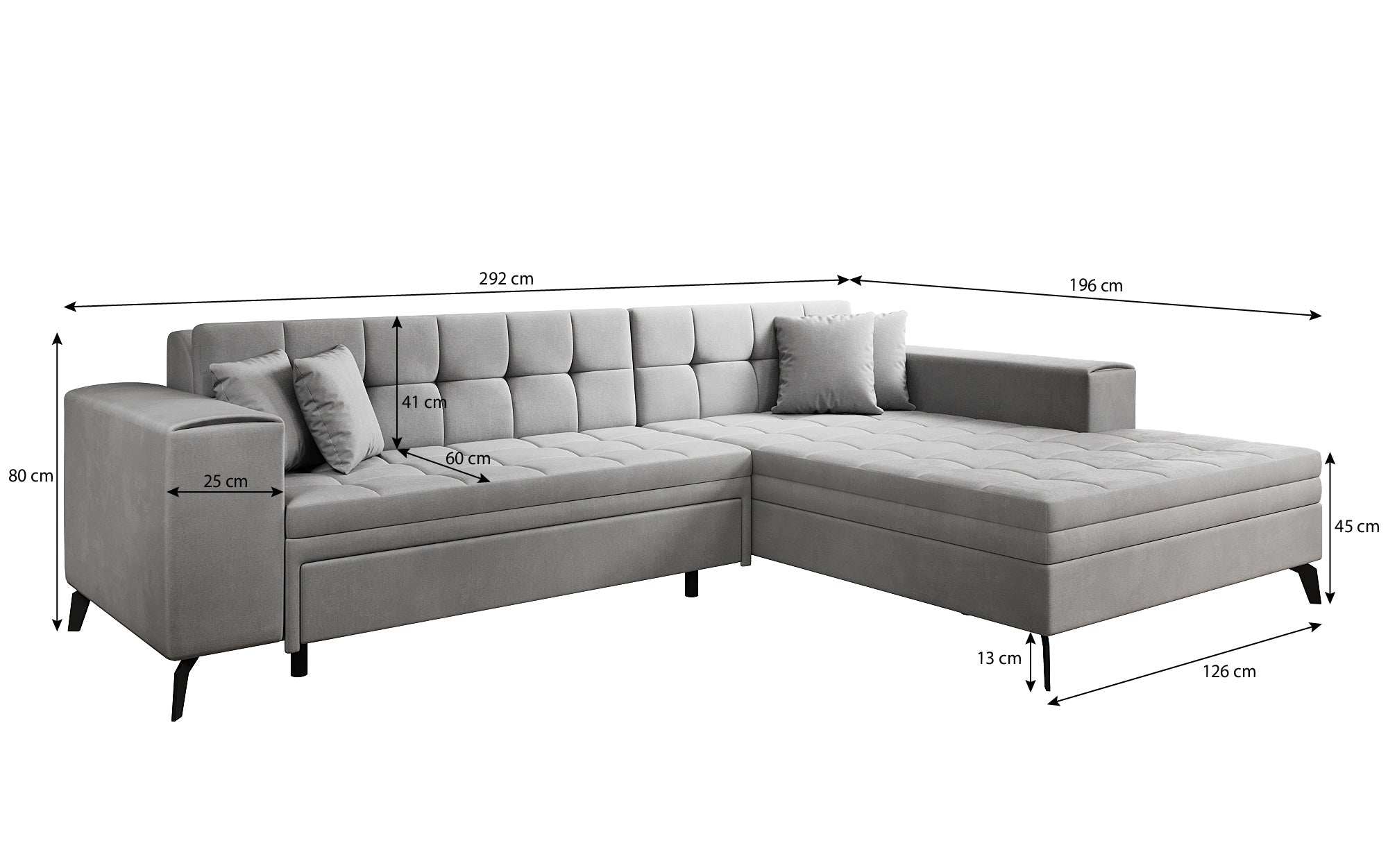 Designer Sofa Frida mat Schlooffunktioun