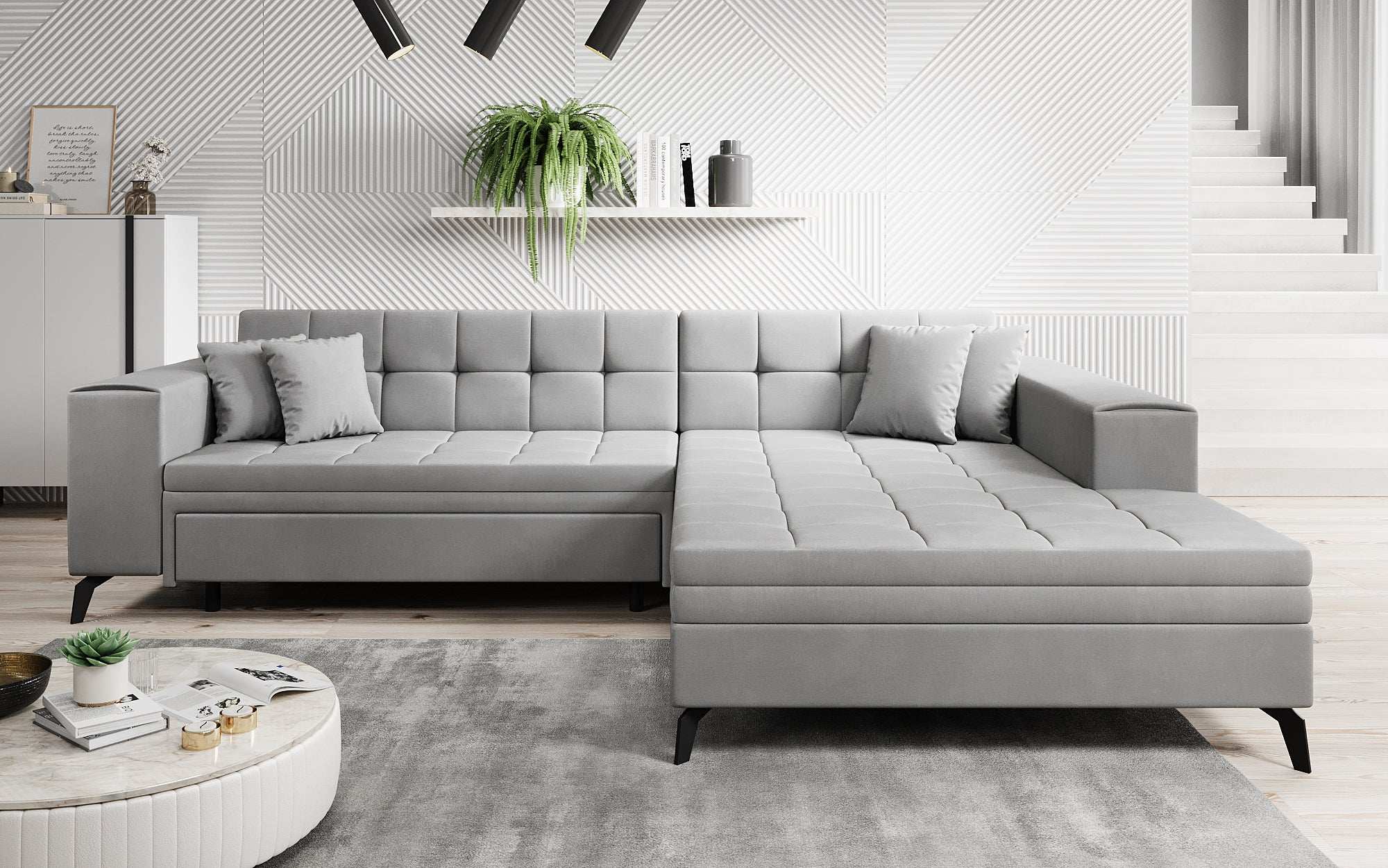 Designer Sofa Frida mat Schlooffunktioun
