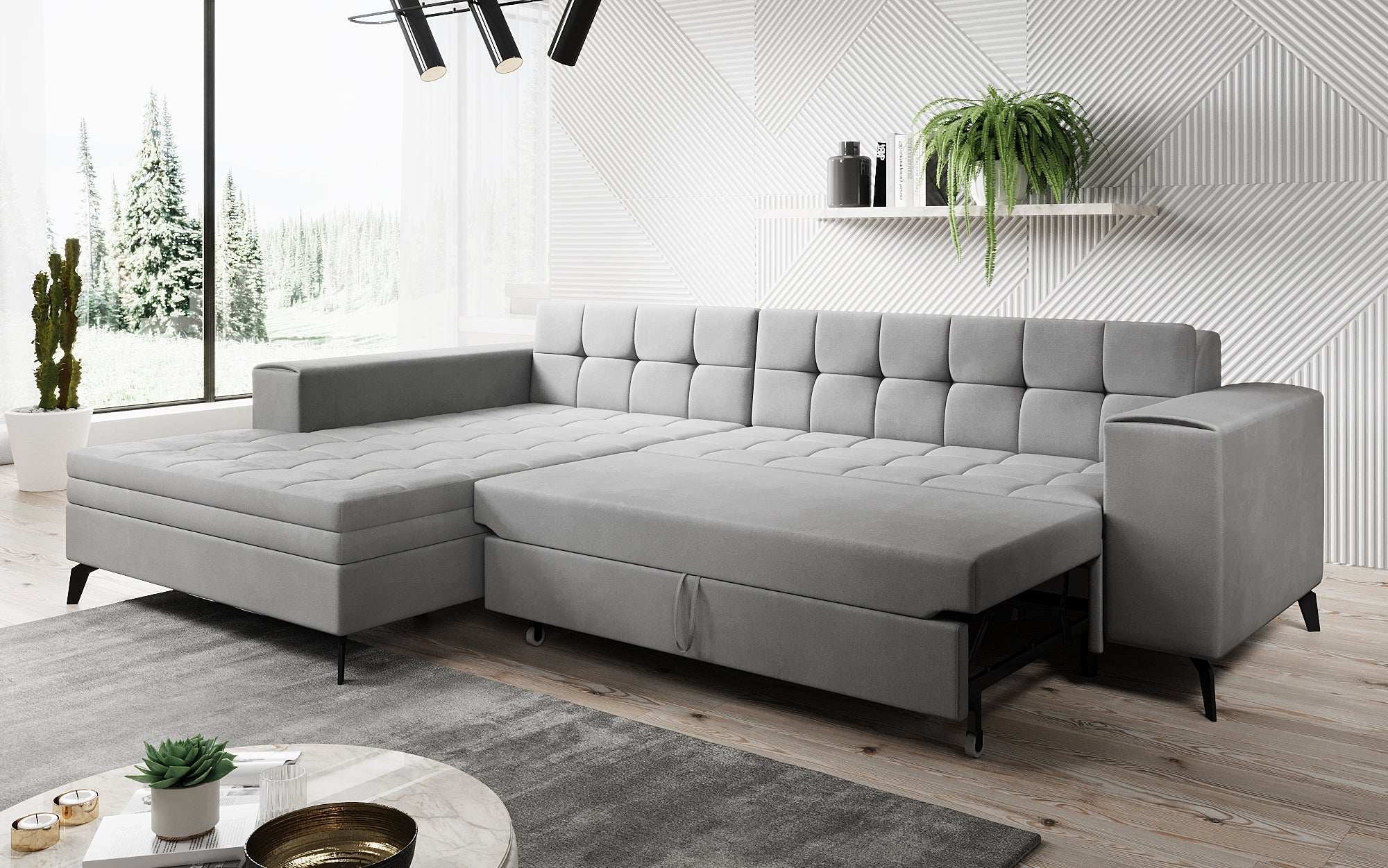 Designer Sofa Frida mat Schlooffunktioun