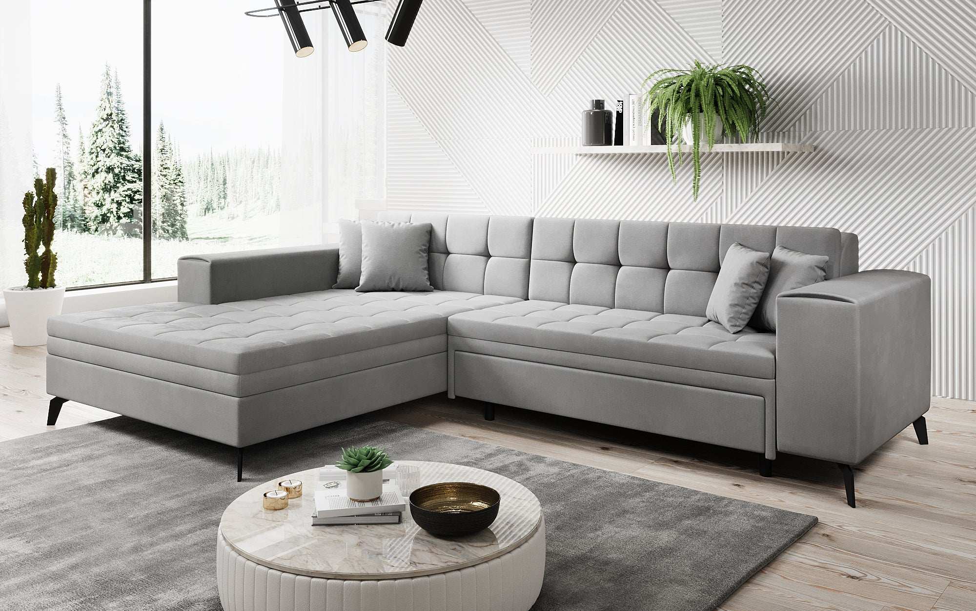 Designer Sofa Frida mat Schlooffunktioun