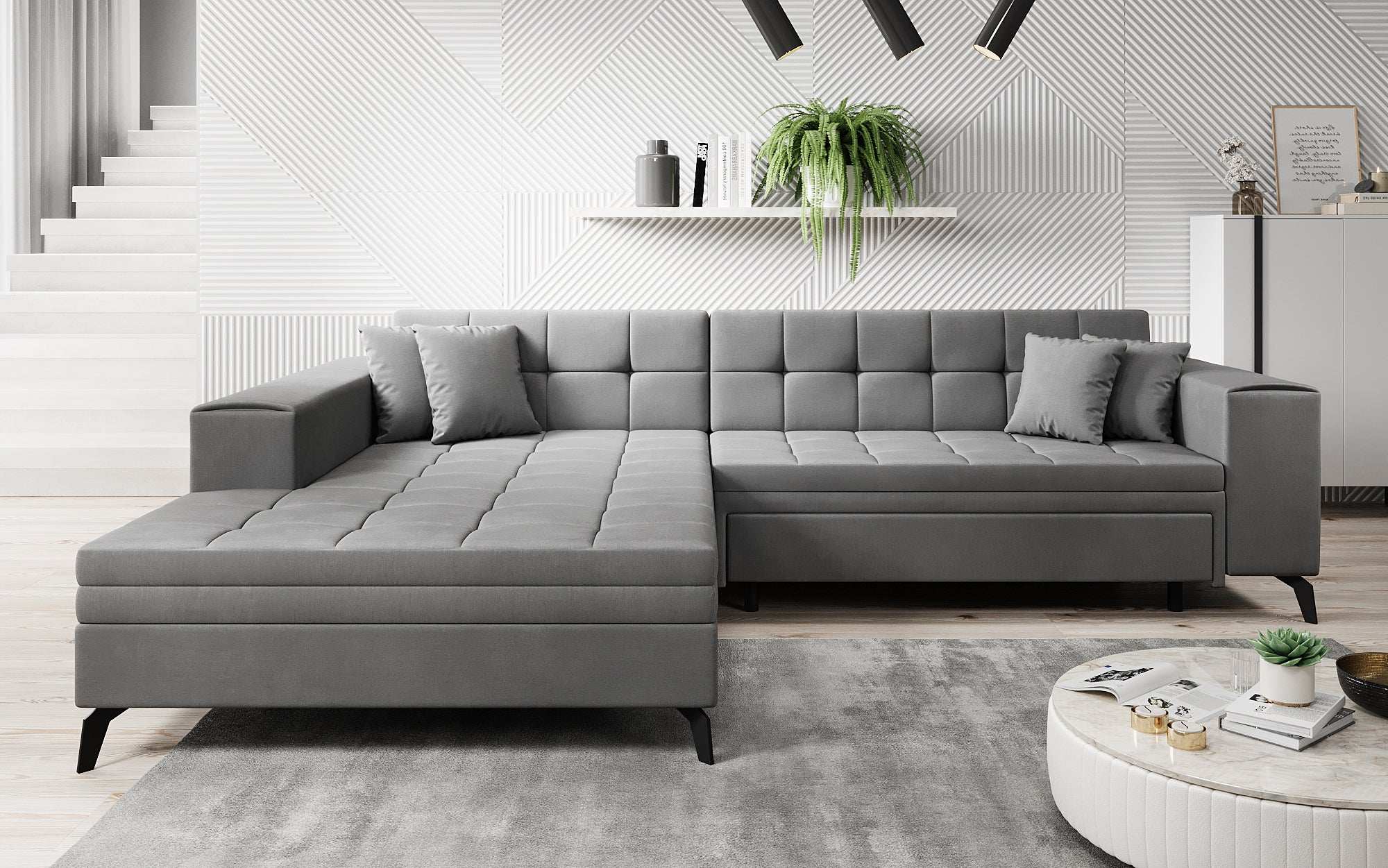 Designer Sofa Frida mat Schlooffunktioun