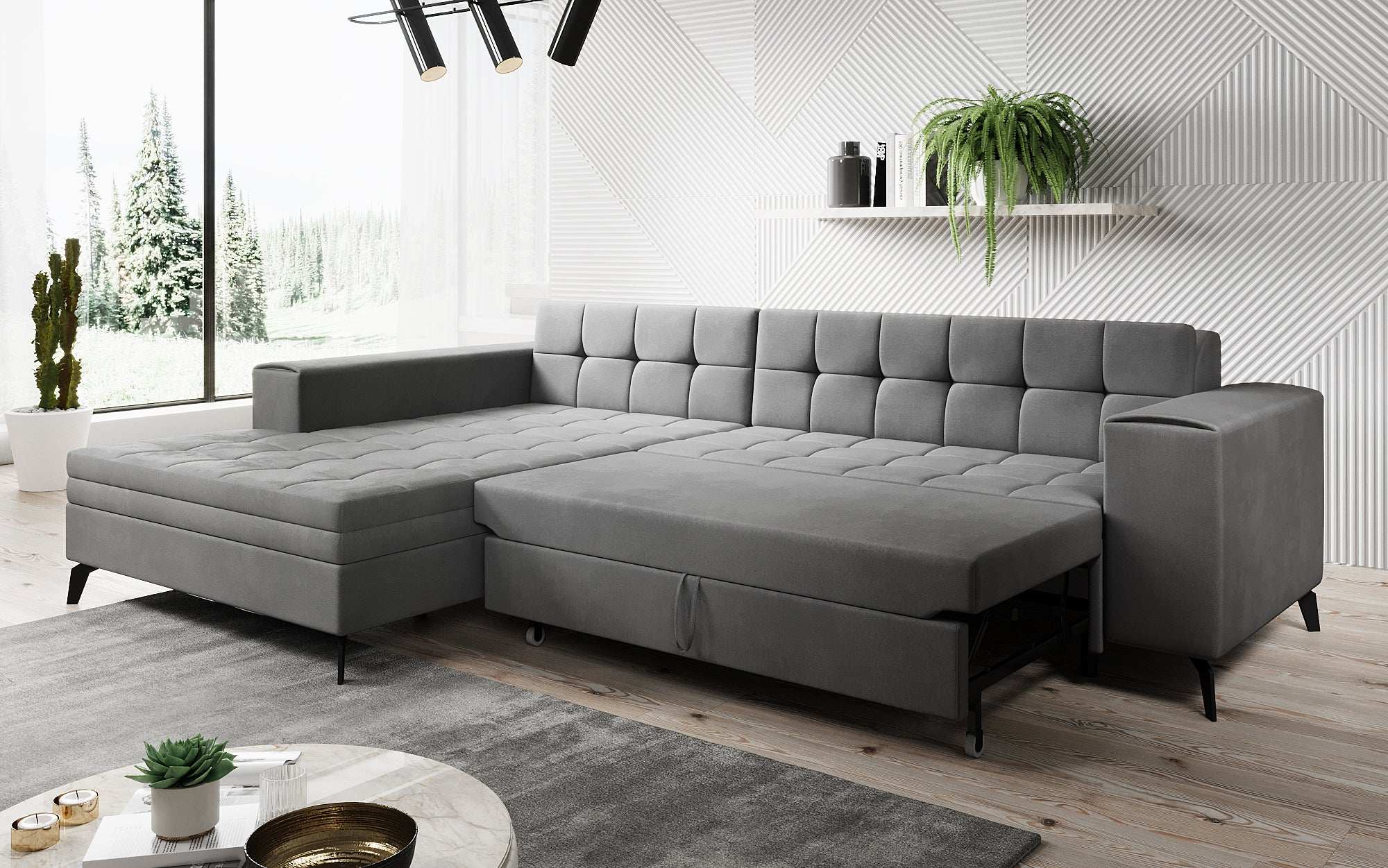 Designer Sofa Frida mat Schlooffunktioun