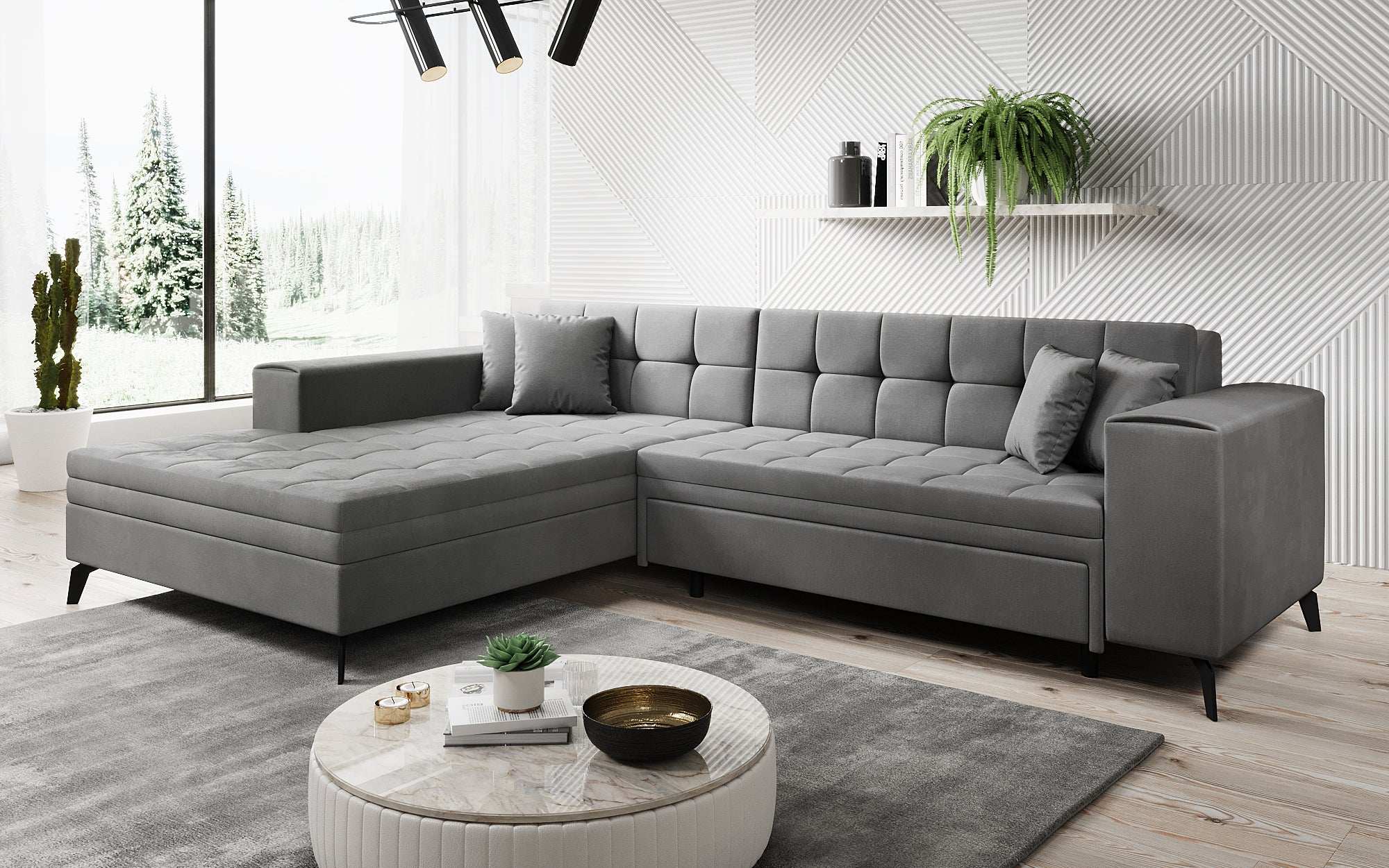 Designer Sofa Frida mat Schlooffunktioun