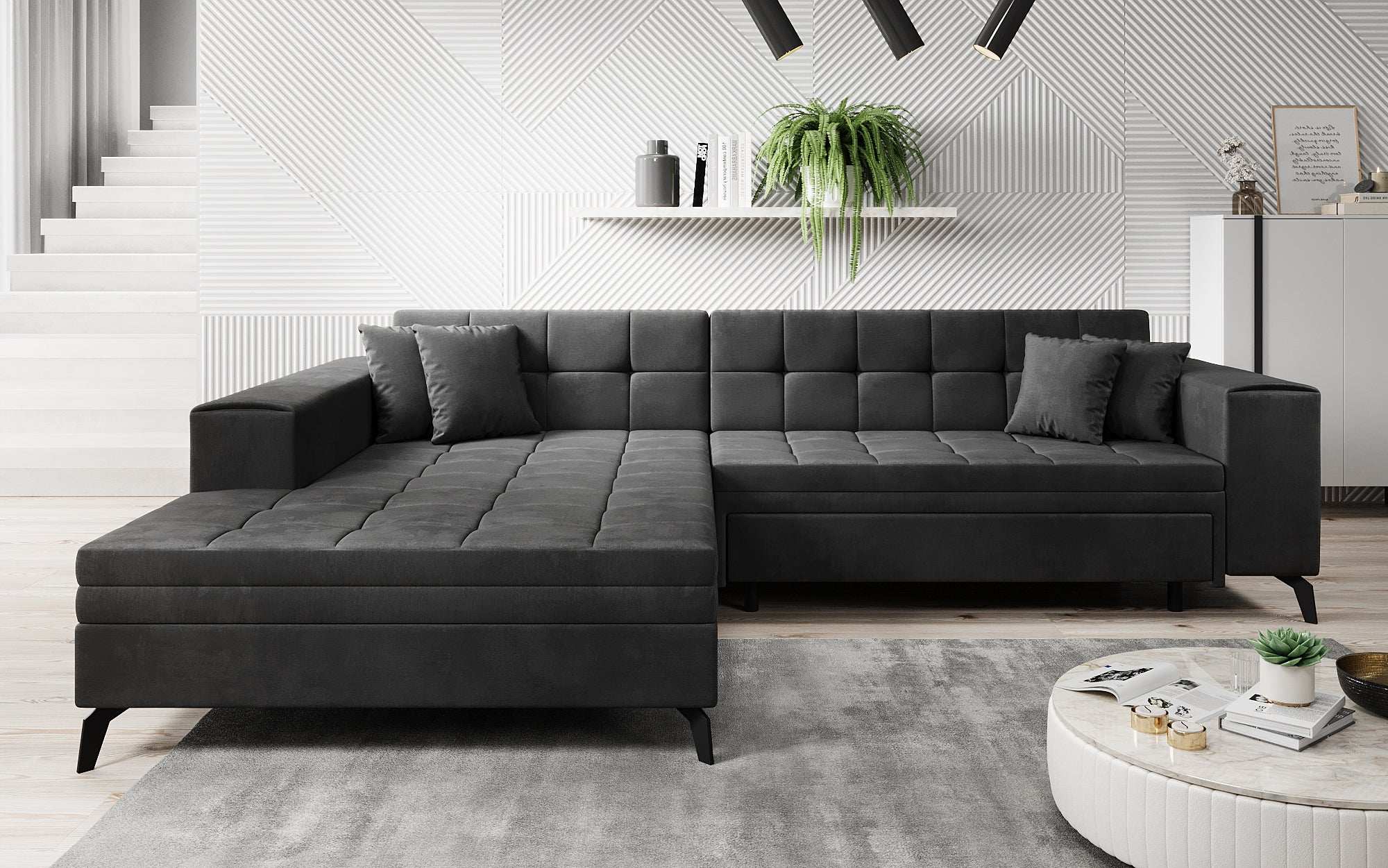 Designer Sofa Frida mat Schlooffunktioun