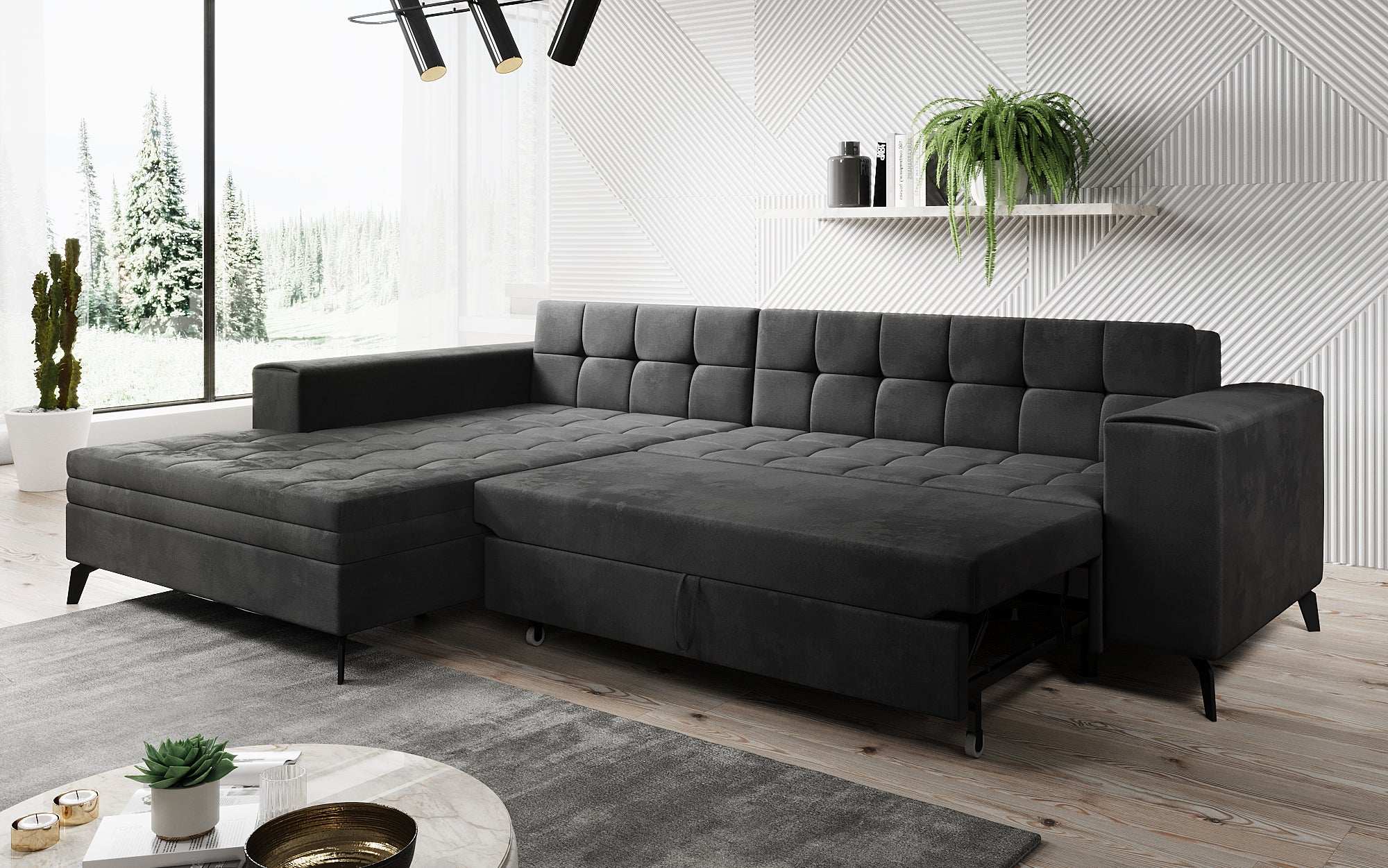 Designer Sofa Frida mat Schlooffunktioun