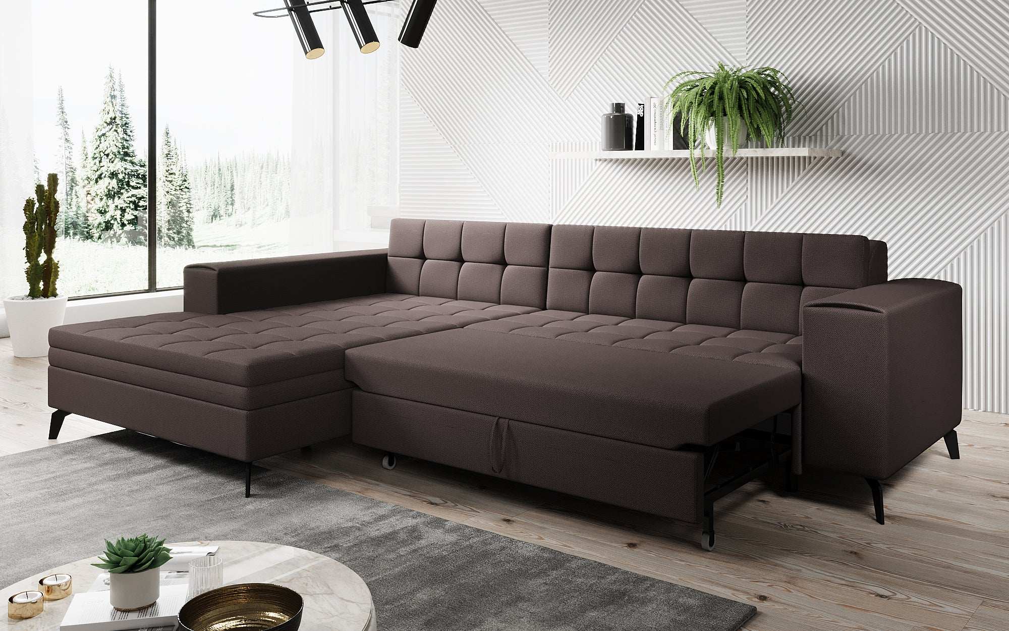Designer Sofa Frida mat Schlooffunktioun