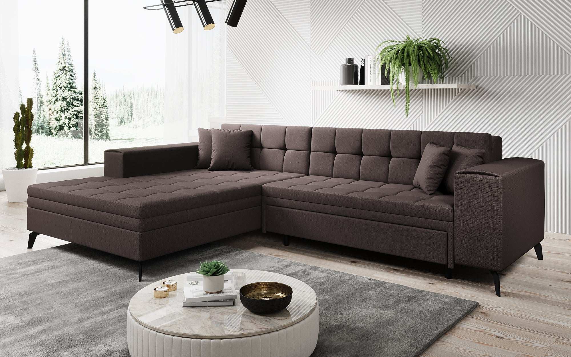 Designer Sofa Frida mat Schlooffunktioun
