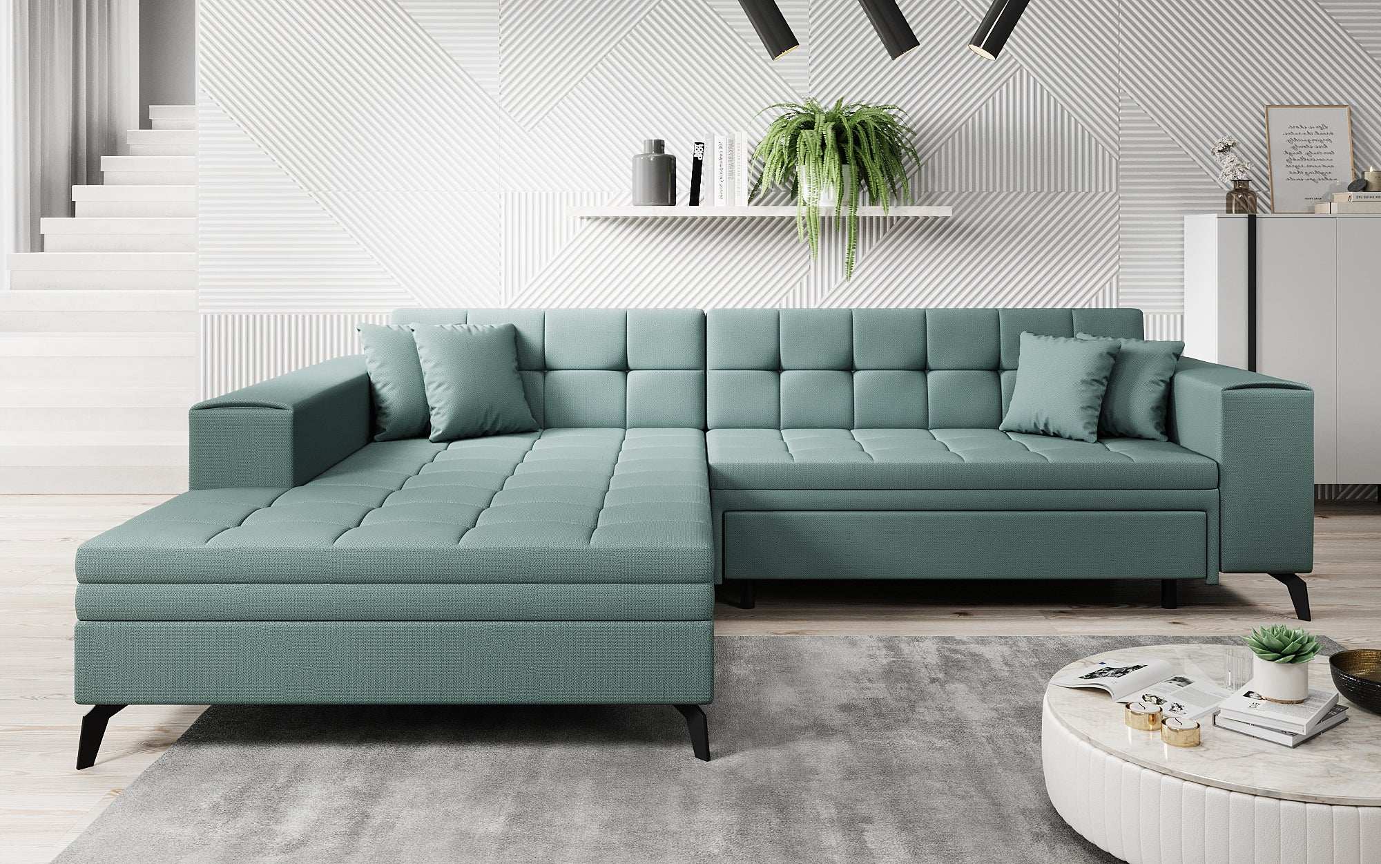 Designer Sofa Frida mat Schlooffunktioun