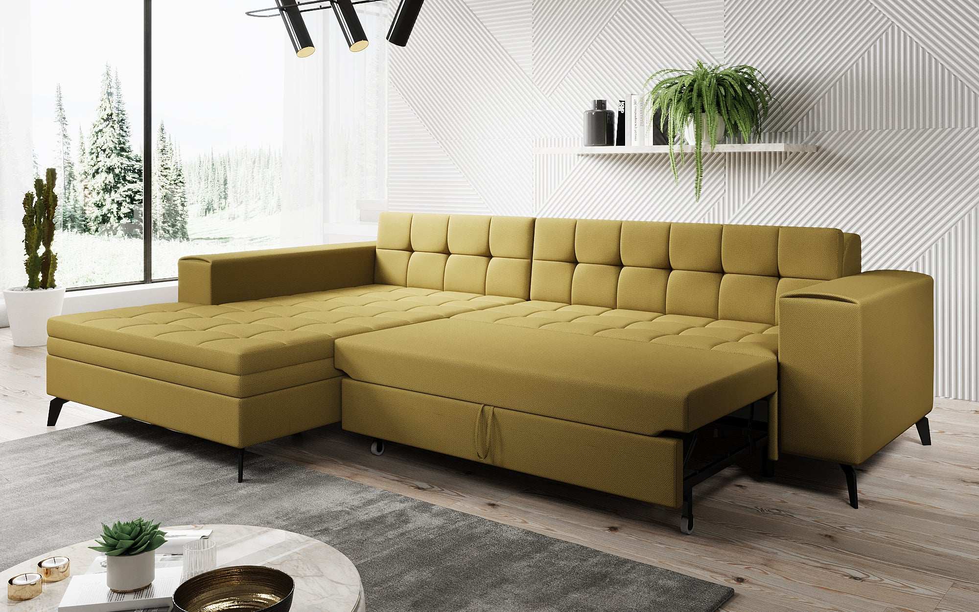 Designer Sofa Frida mat Schlooffunktioun