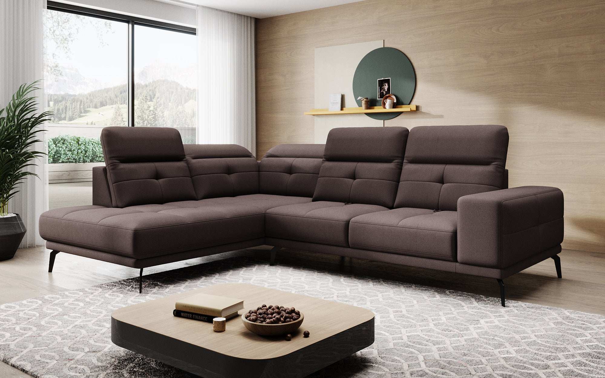 Designer Sofa Isabella mit verstellbarer Kopf- und Rückenlehne