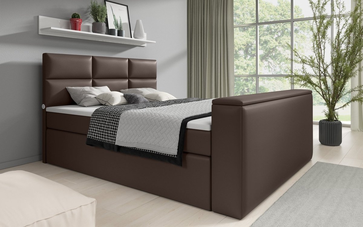 Boxspringbett Carre mit TV Lift und USB - Luxusbetten24