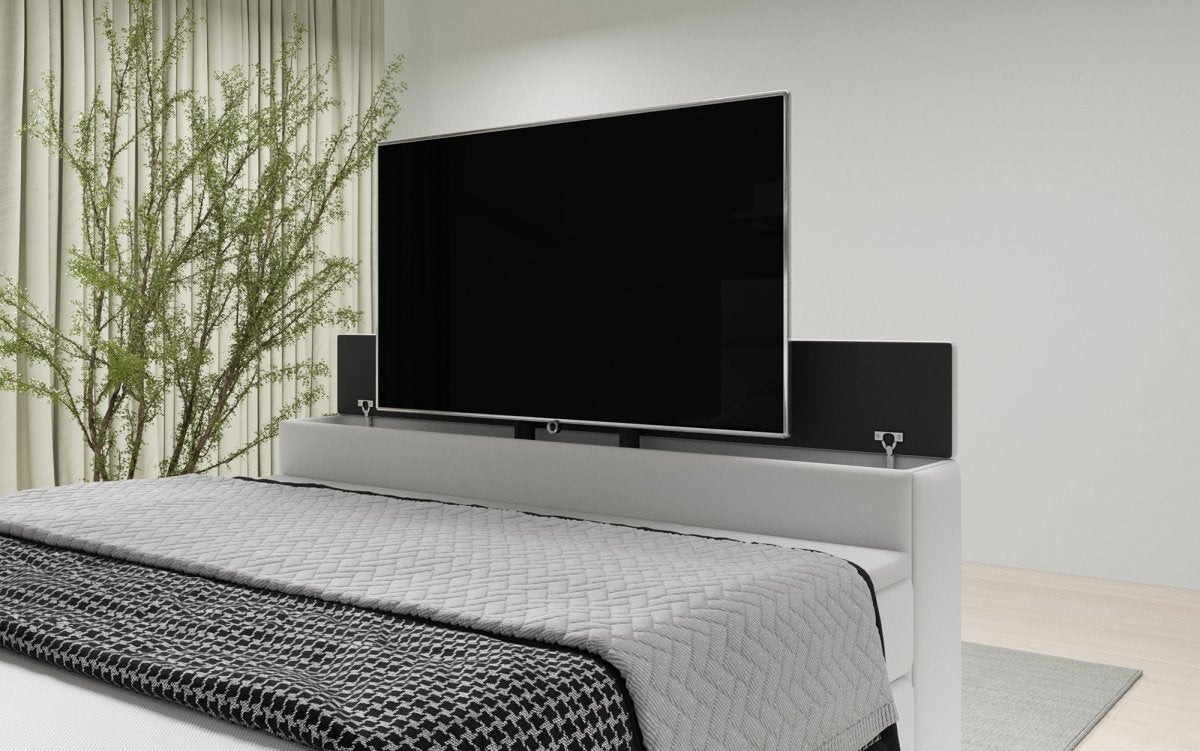 Boxspringbett Carre mit TV Lift, USB und Stauraum - Luxusbetten24
