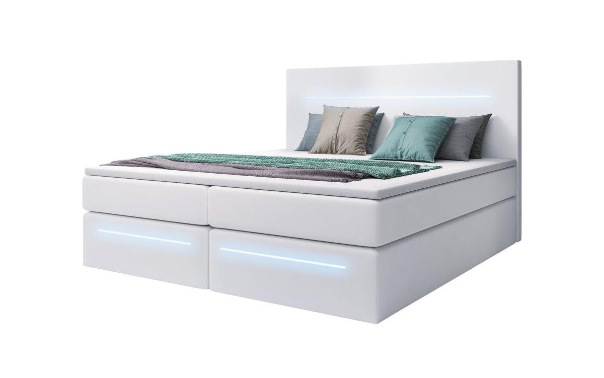 Boxspringbett Sejour mit LED u. Stauraum - Luxusbetten24