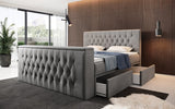 Boxspringbett Vulnero mit TV Lift und Stauraum (2 Schubladen) - Luxusbetten24