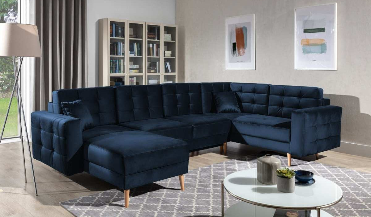 Designer Sofa Fjord U mit Schlaffunktion und Stauraum - Luxusbetten24