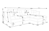 Designer Sofa Louise mit Schlaf- und Klappfunktion - Luxusbetten24