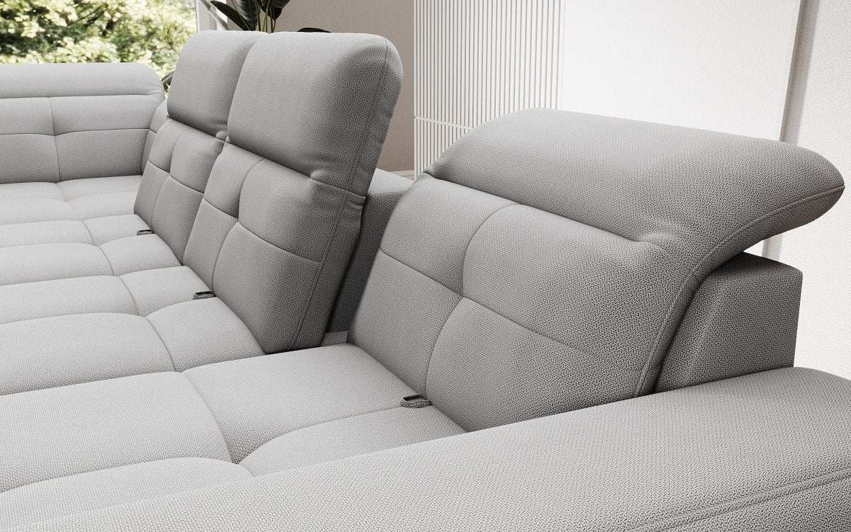 Designer Sofa Nerio mit verstellbarer Kopf- und Rückenlehne - Luxusbetten24