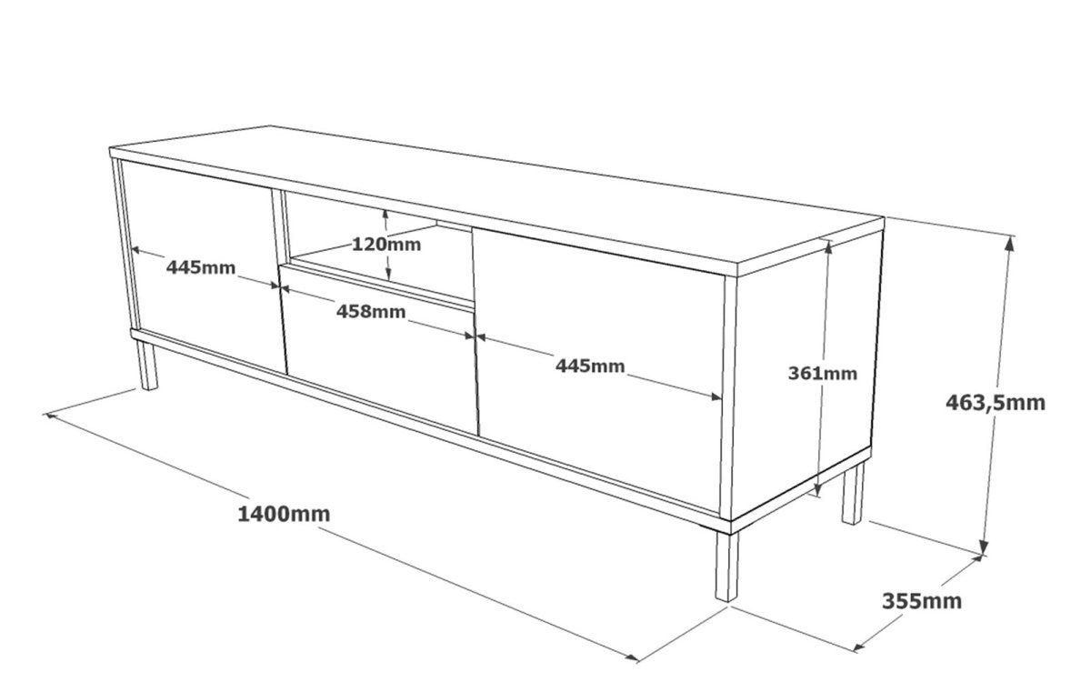 Designer TV Lowbaord Cortino - Luxusbetten24