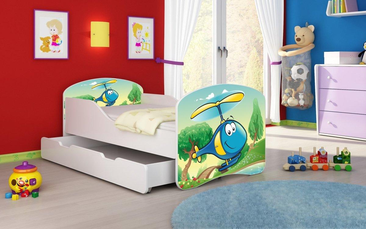 Kinderbett Luna mit Stauraum und verschiedenen Motiven - Luxusbetten24