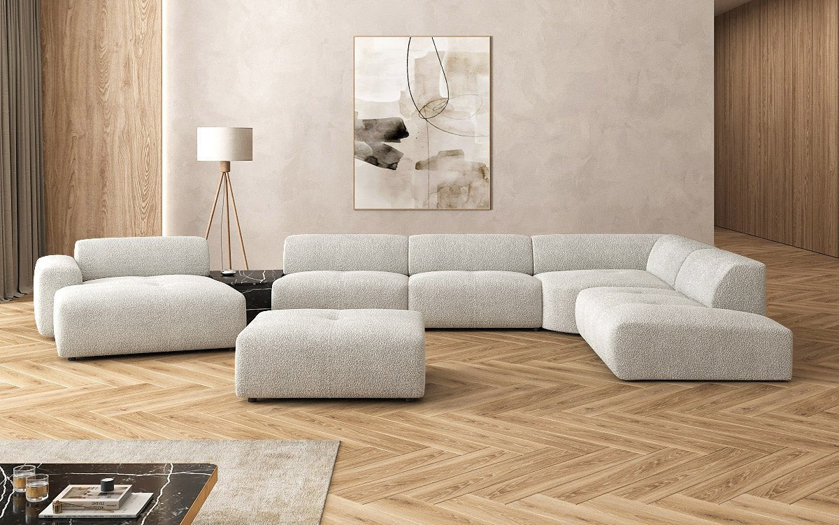 Designer Wunnlandschaft Calm mat Beistellhocker a Bouclé