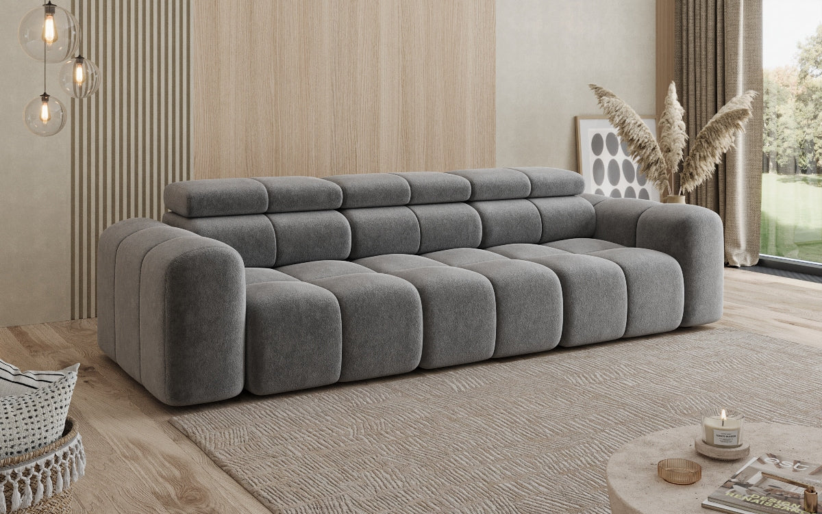 Designer 3-Seater Sofa Mia in Chenille