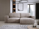Designer corner sofa Carl Corduroy with sleeping and fold-out function