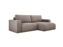 Designer corner sofa Carl Corduroy with sleeping and fold-out function