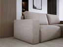Designer corner sofa Carl Corduroy with sleeping and fold-out function