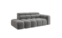 Canapé design 3 places avec chaise longue Mia en Chenille