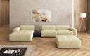 Designer-Ecksofa Calm mat Bäihocker a Bäidësch a Bouclé