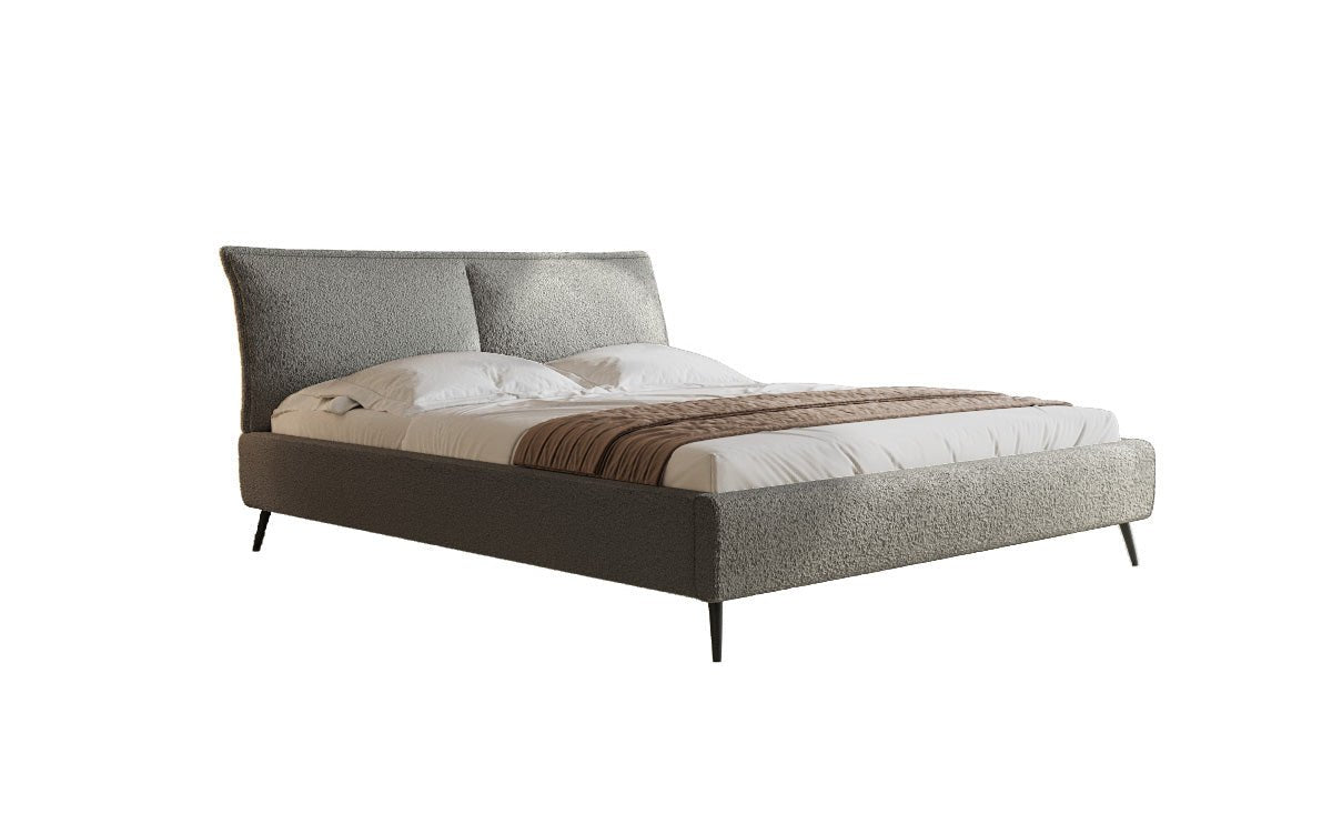 Lit design Zoe Bouclé avec espace de rangement